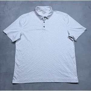 Untuckit Polo Shirt Mens M Horseshoe All Over Print Stretch Golf Normcore Dad